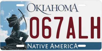 OK license plate 067ALH