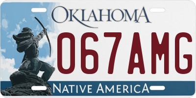 OK license plate 067AMG