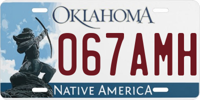 OK license plate 067AMH