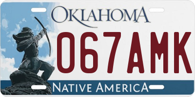 OK license plate 067AMK
