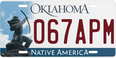 OK license plate 067APM