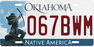OK license plate 067BWM