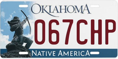 OK license plate 067CHP