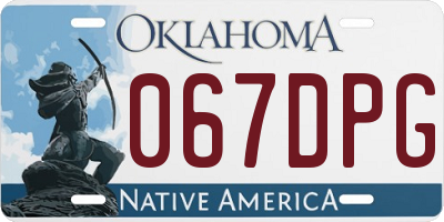 OK license plate 067DPG