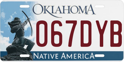 OK license plate 067DYB