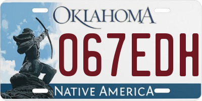 OK license plate 067EDH