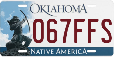 OK license plate 067FFS