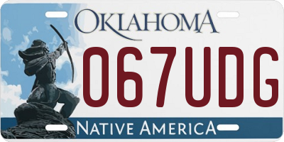 OK license plate 067UDG