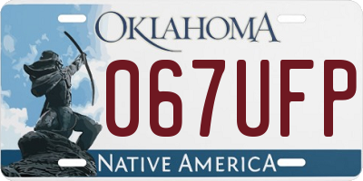 OK license plate 067UFP
