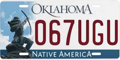 OK license plate 067UGU
