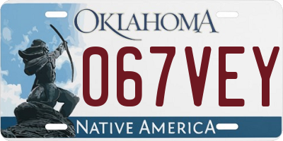 OK license plate 067VEY