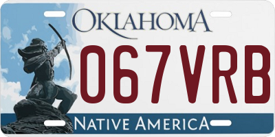 OK license plate 067VRB
