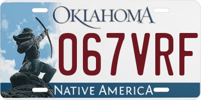 OK license plate 067VRF