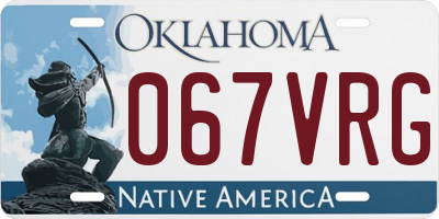 OK license plate 067VRG