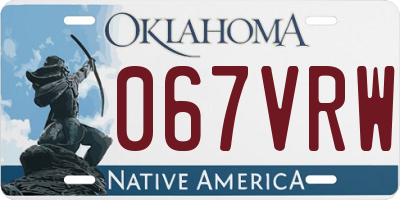 OK license plate 067VRW
