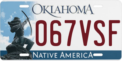 OK license plate 067VSF