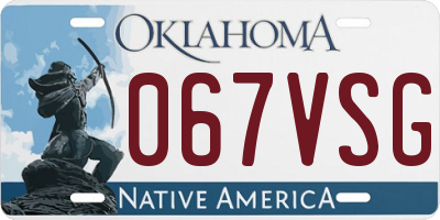 OK license plate 067VSG