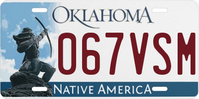 OK license plate 067VSM