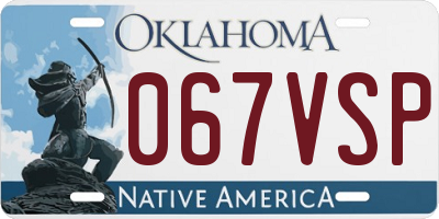 OK license plate 067VSP