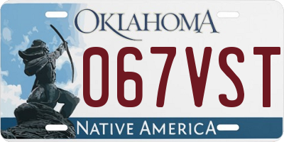 OK license plate 067VST