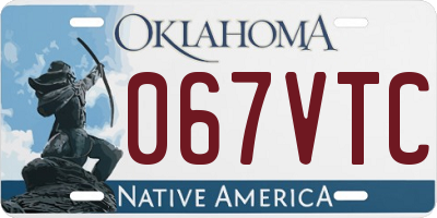 OK license plate 067VTC