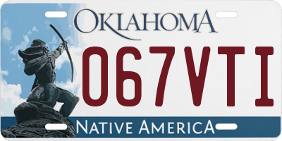 OK license plate 067VTI