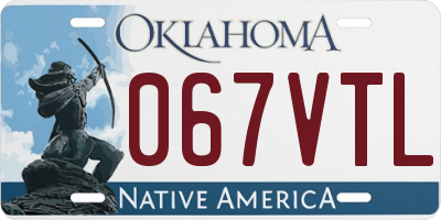 OK license plate 067VTL