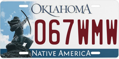 OK license plate 067WMW