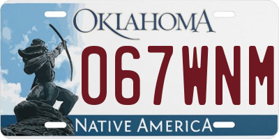 OK license plate 067WNM