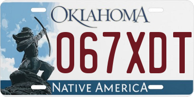 OK license plate 067XDT
