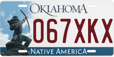 OK license plate 067XKX