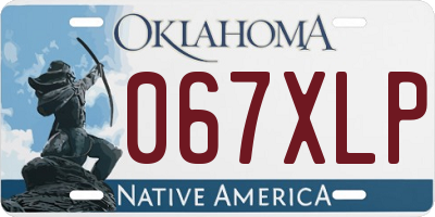 OK license plate 067XLP