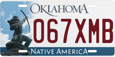 OK license plate 067XMB