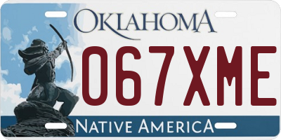 OK license plate 067XME