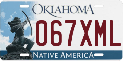 OK license plate 067XML