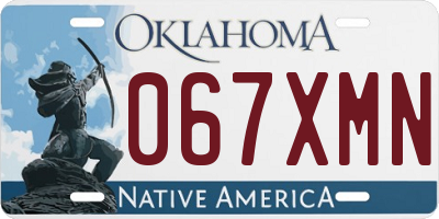 OK license plate 067XMN