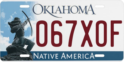 OK license plate 067XOF