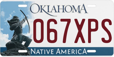 OK license plate 067XPS