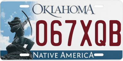 OK license plate 067XQB