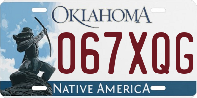OK license plate 067XQG