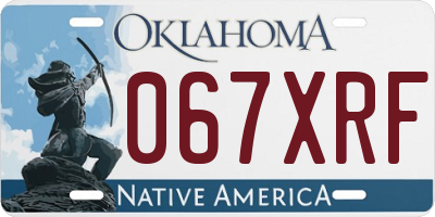 OK license plate 067XRF