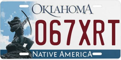 OK license plate 067XRT