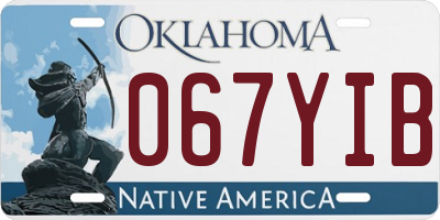OK license plate 067YIB