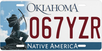 OK license plate 067YZR