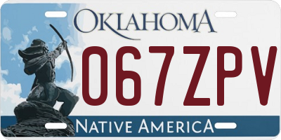 OK license plate 067ZPV