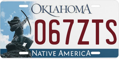 OK license plate 067ZTS