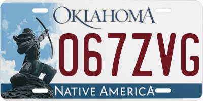 OK license plate 067ZVG