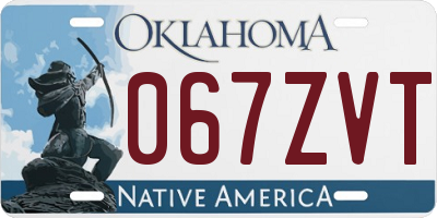 OK license plate 067ZVT