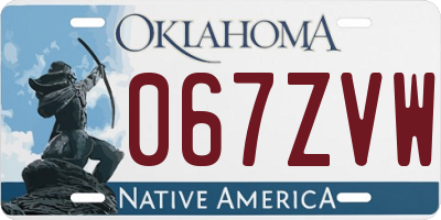 OK license plate 067ZVW