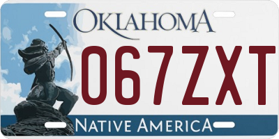 OK license plate 067ZXT